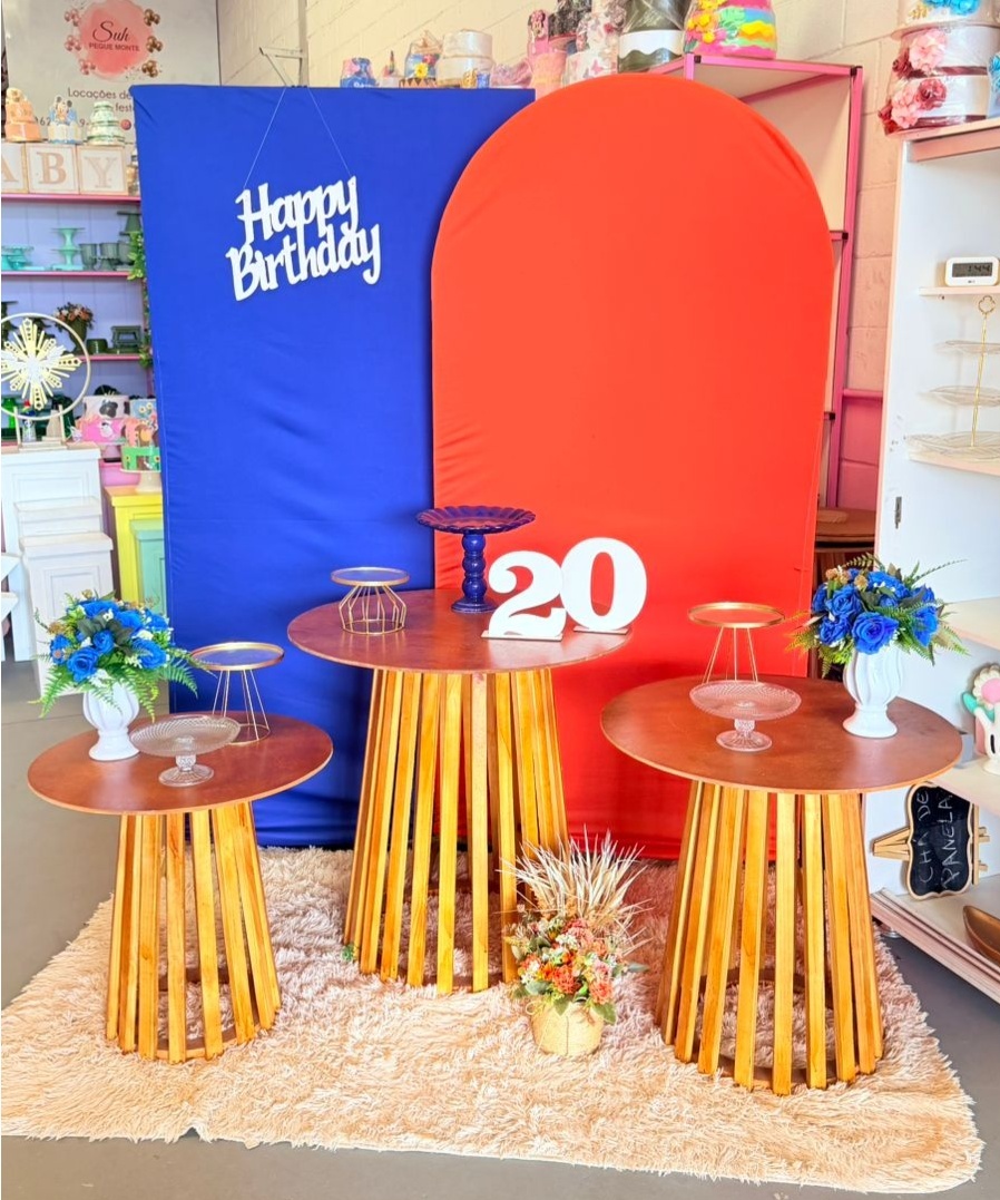 Lateral Azul  + Romano Laranja E Mesas Rustica 6 + Happy Mdf - suh pegue monte 