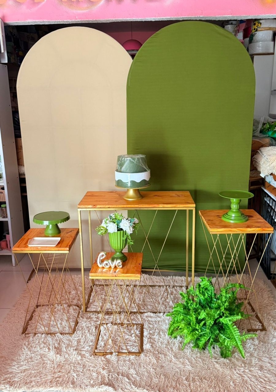 Romano Verde Musgo E Nude  + Kit 04 Mesas Trançadas  - suh pegue monte 
