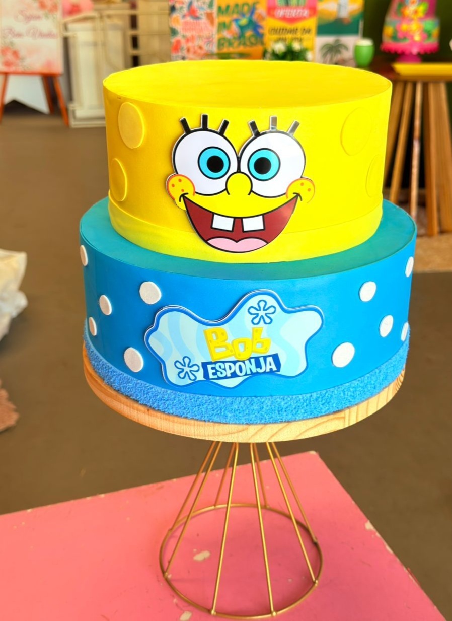 Bolo Fake Bob Esponja - suh pegue monte 
