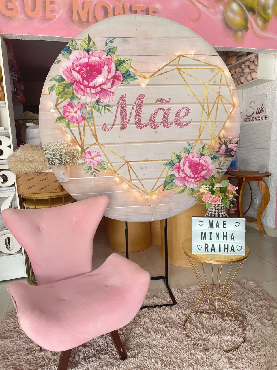 Feliz Dia das Mães 2 + Poltrona + Mesa Redonda - suh pegue monte 