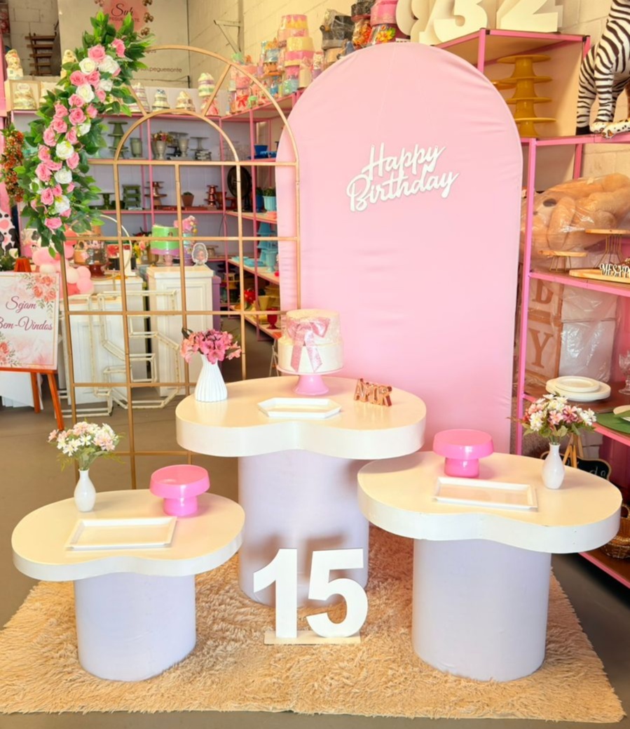 Janela + Rosa E Organicos + Laço G Rosa (Cha de Langerie) Com Display - suh pegue monte 