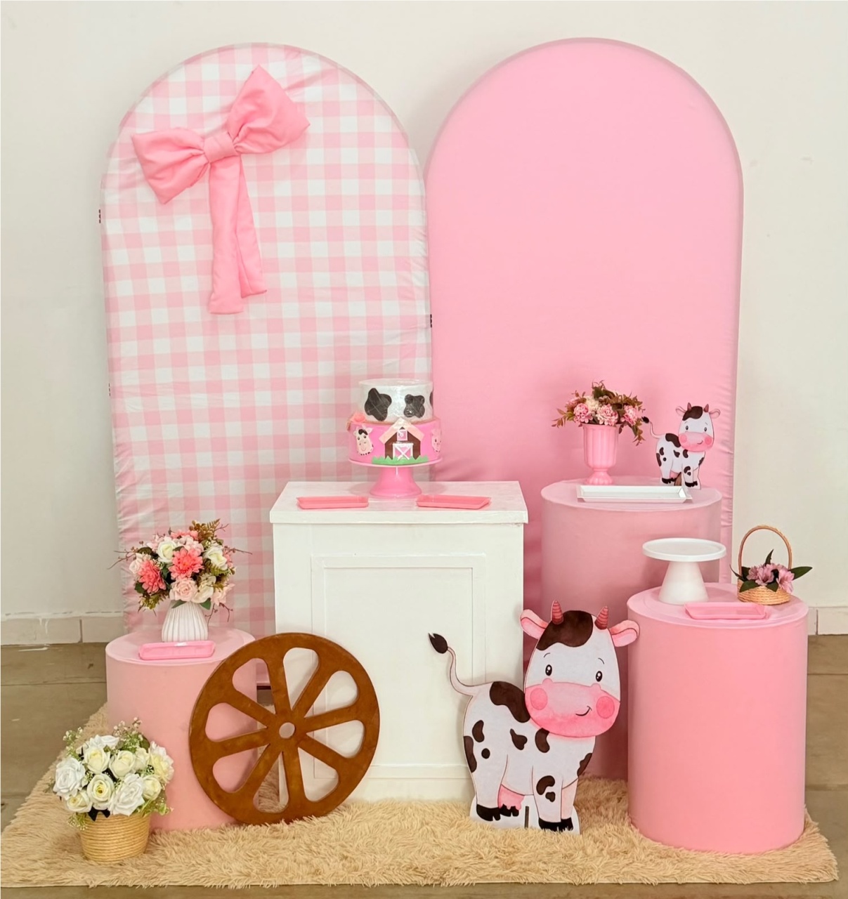 Romano Rosa Xadrez+ Rosa Bebe (Fazendinha) (Sem Idade) - suh pegue monte 
