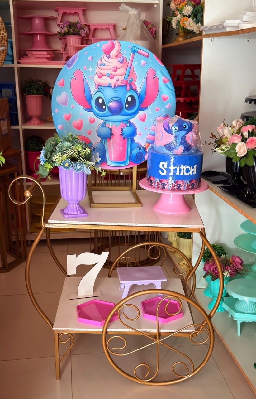 Festa Na Mesa Stitch 4 + Carrinho - suh pegue monte 