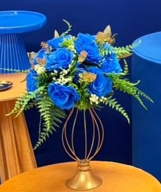 Vaso de Flor Aramado + Arranjo Azul  - suh pegue monte 