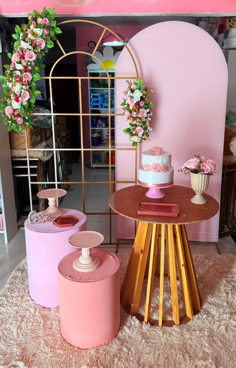 Painel Janela + Romano Rosa Bebe + Rustica G  - suh pegue monte 