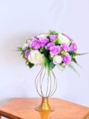 Vaso de Flor Aramado + Arranjo Lilas - suh pegue monte 