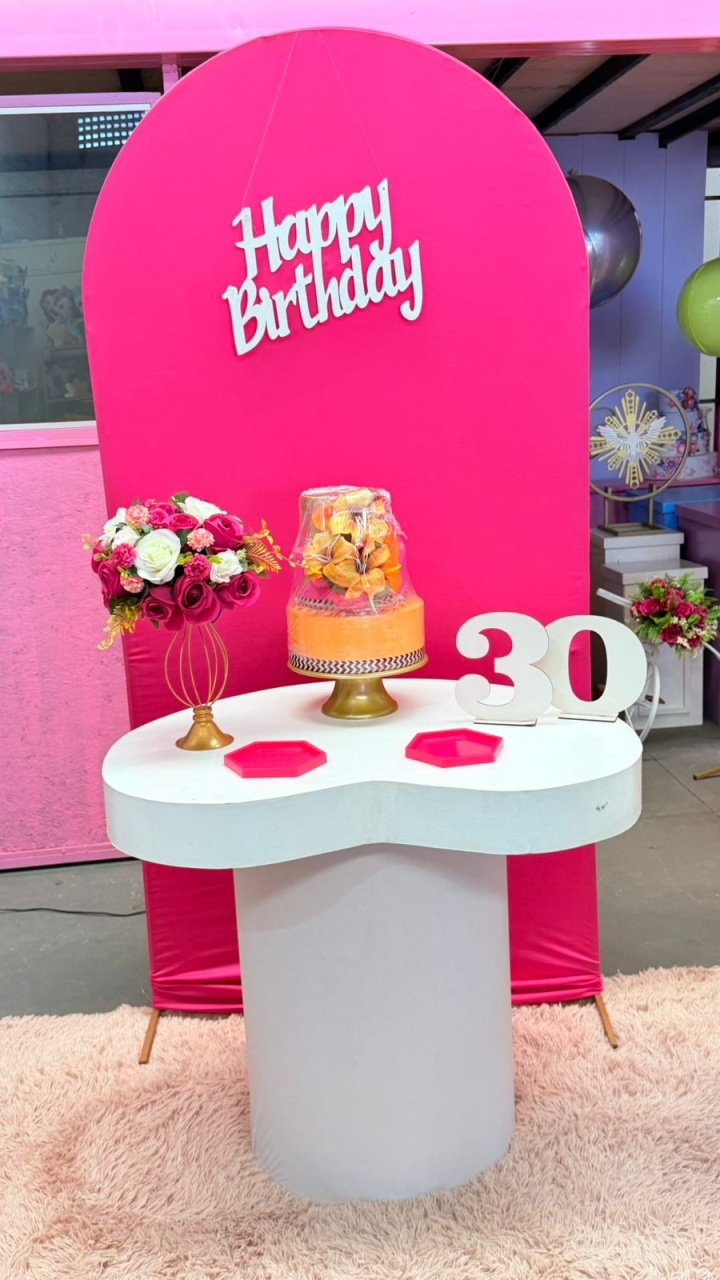 Romano Pink  + Cilindro Orgânico G  +Happy Birtdhay  Mdf  - suh pegue monte 