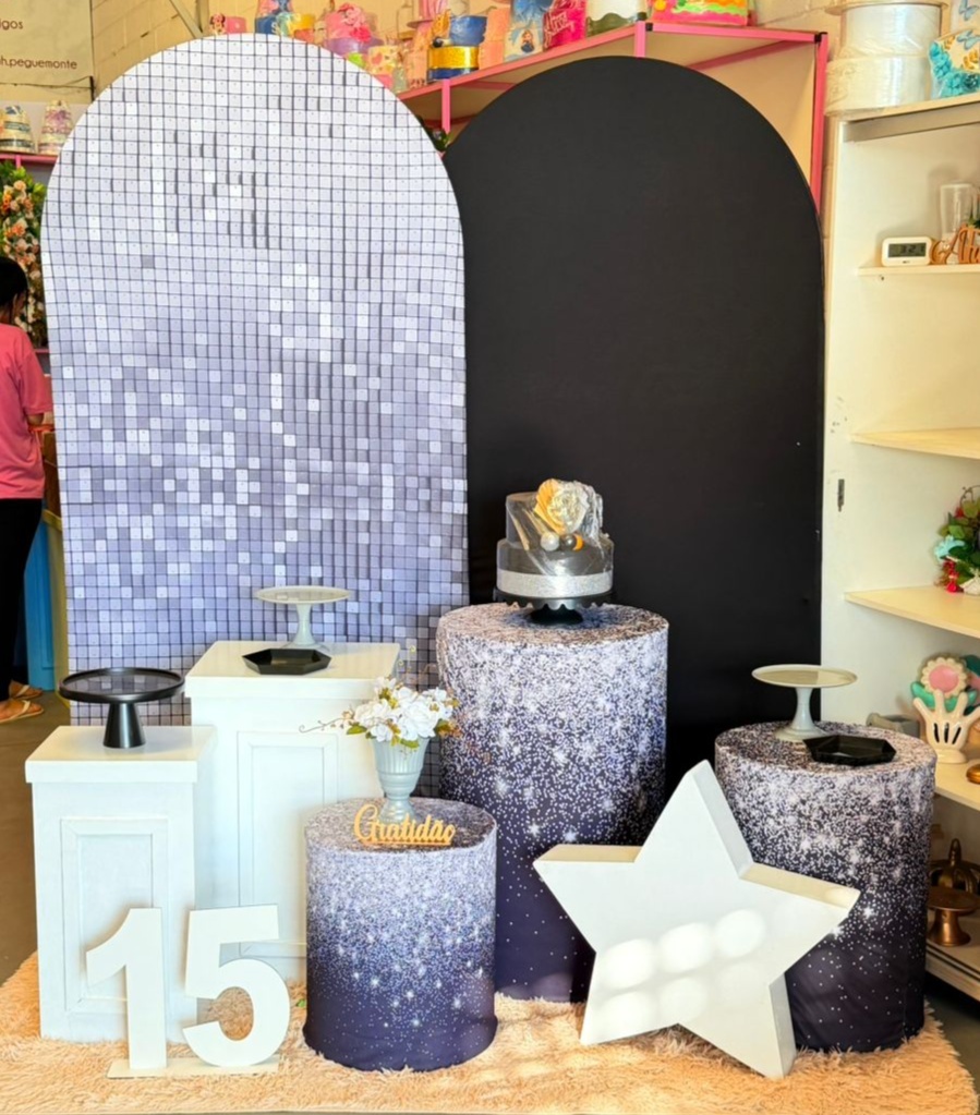 Romano Preto +Prata E Cilindros  Preto Glitter  E Bomber, Display Estrela - suh pegue monte 