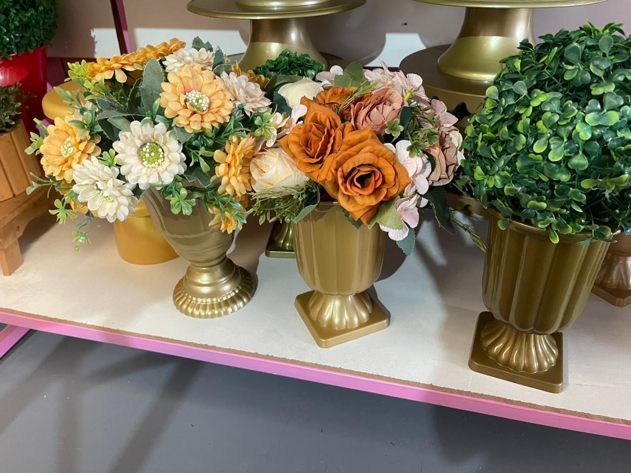 Vasinho Dourado  Com Buchinha/Flor   (Cópia) (Cópia) - suh pegue monte 