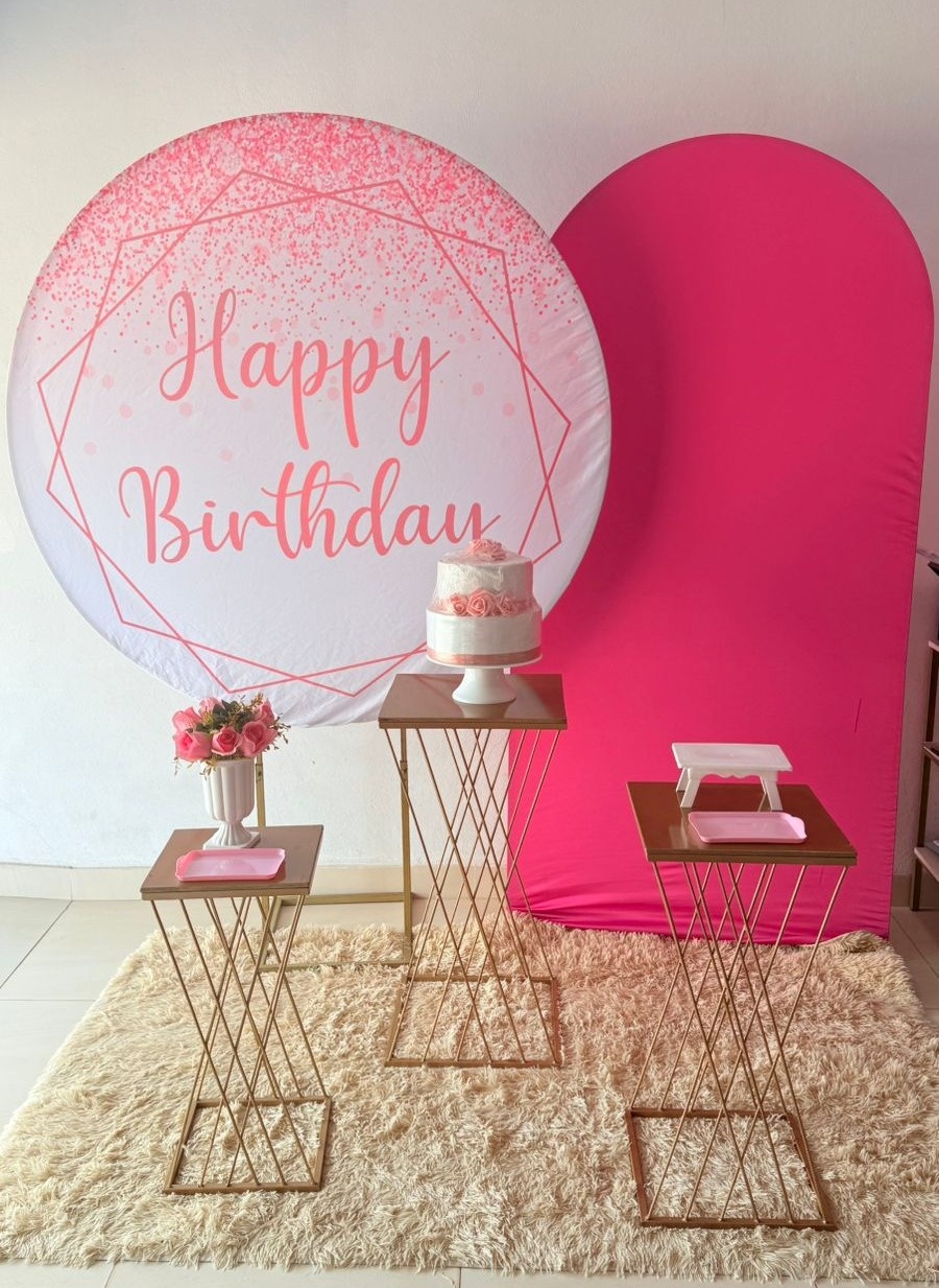 Happy Birthday Rosa + Romano Pink +Trançada   - suh pegue monte 