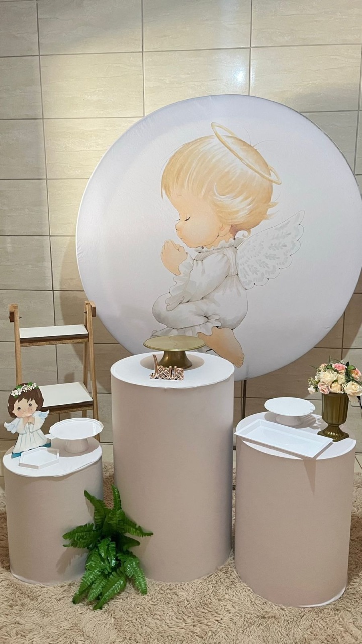 Batizado  + Cilindros Brancos Com Escadinha - suh pegue monte 