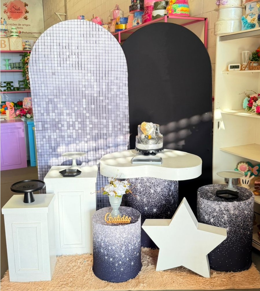 Romano Preto + Prata Ecilindros  Preto Glitter  E Bomber, Display Estrela+ Tampo Organico  - suh pegue monte 