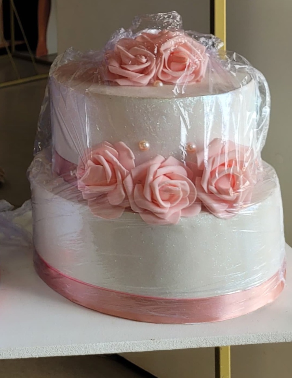 Bolo Fake Flores Rose 2 and - suh pegue monte 