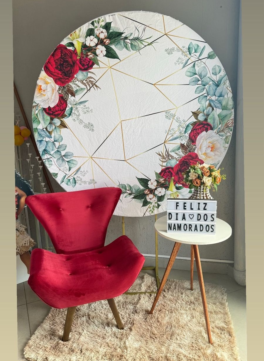 Painel  Flores Vermelhas  + Poltrona  - suh pegue monte 