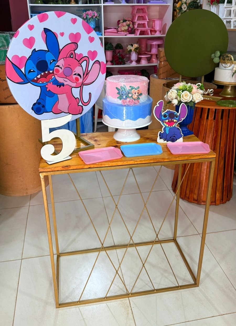 Festa Na Mesa Stitch E Angel + Mesa G   - suh pegue monte 