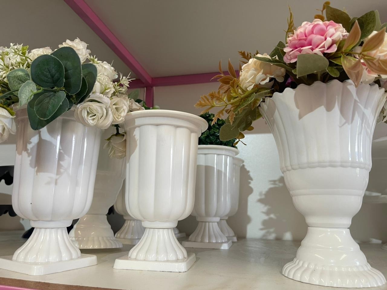 Vasinho Branco Com Buchinha/Flor      - suh pegue monte 