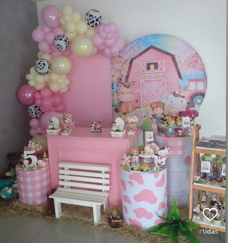 Fazendinha Menina Modelo Maior + Banquinho - suh pegue monte 