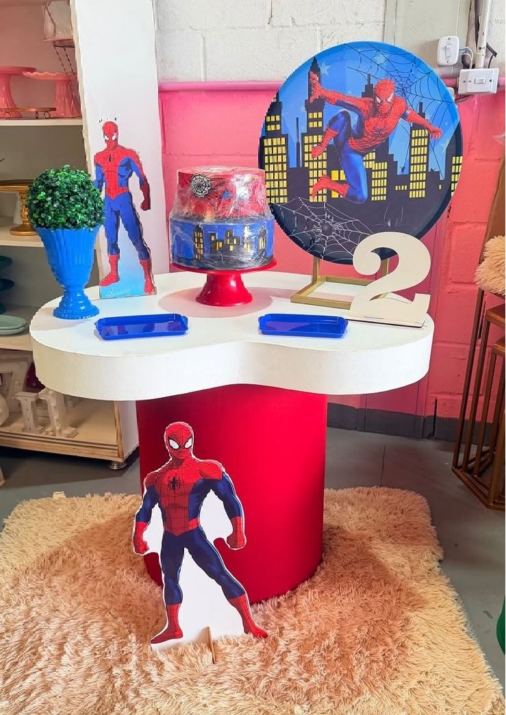 Festa Na Mesa Homem Aranha + Cilindro Organico G   - suh pegue monte 