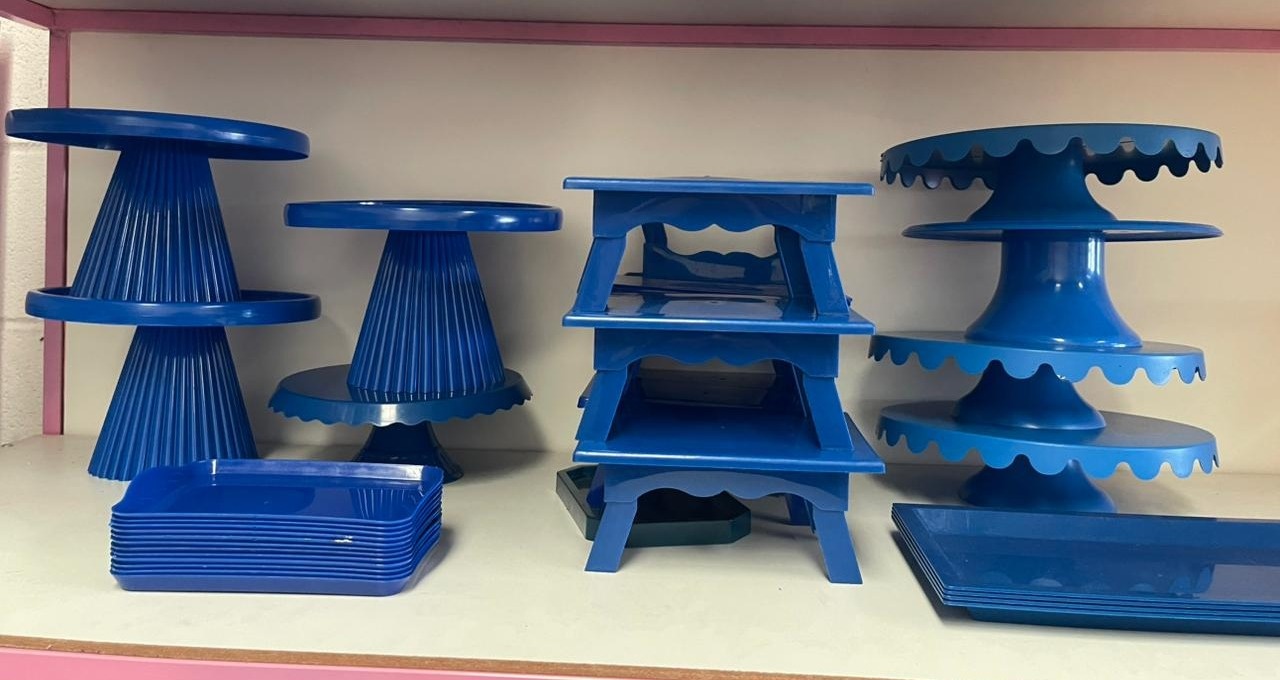 Bandeijas de Doces Azul Escuro - suh pegue monte 