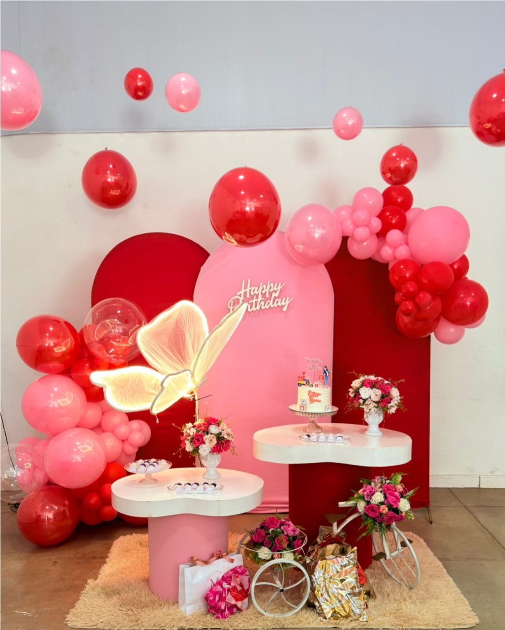 Romano Rosa Bebe + Vermelho Asa de Led - suh pegue monte 