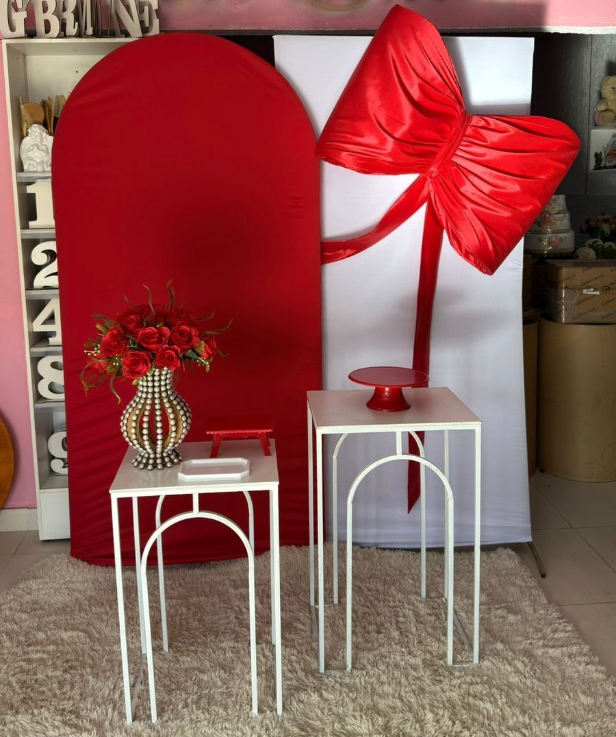 Lateral G Branco +Romano, Meia Lua E Laço G Vermelho - suh pegue monte 