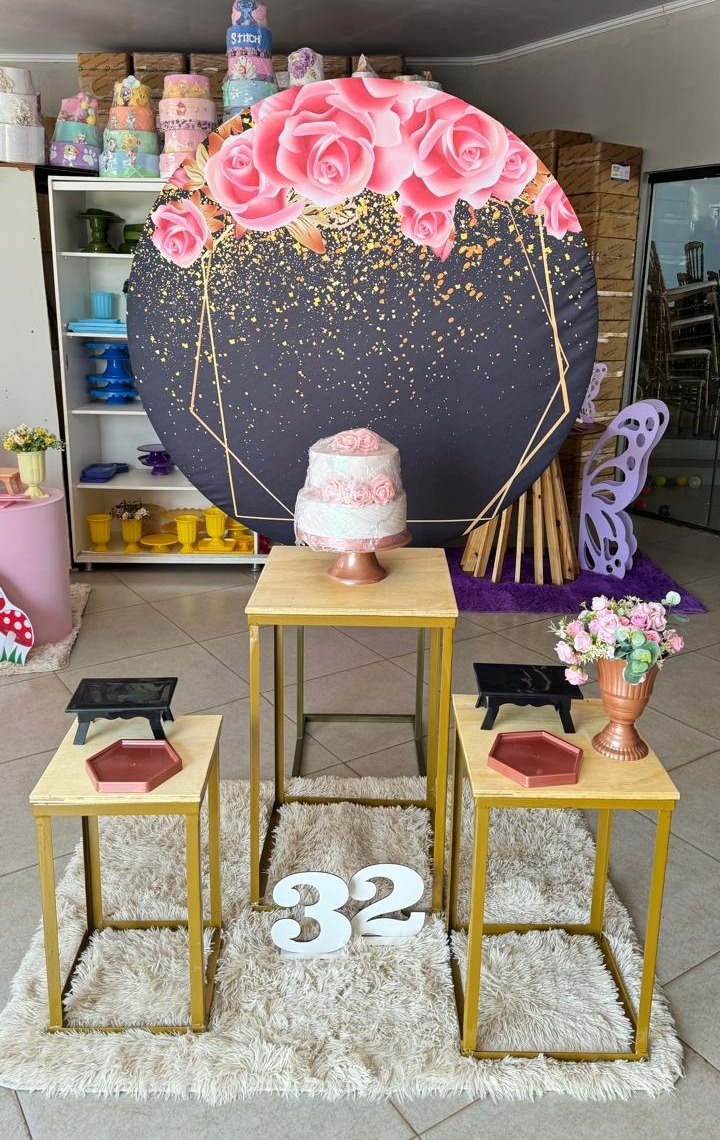 Flores Painel Preto + Douradas  - suh pegue monte 