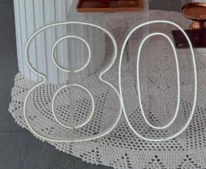 Idade 80 Em Led   (Numero 8 Em Falta) - suh pegue monte 