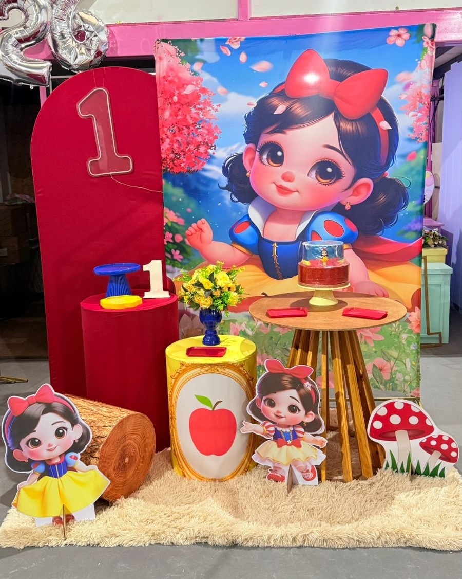 Retangular Branca de Neve Cute +Romano + Rustica G+ Idade Em Led - suh pegue monte 