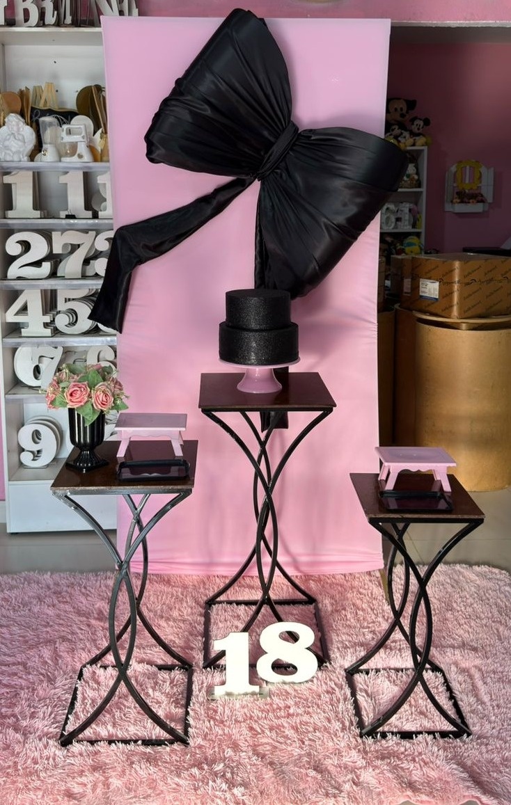 Lateral G Rosa + Tx Com Laço G Preto - suh pegue monte 