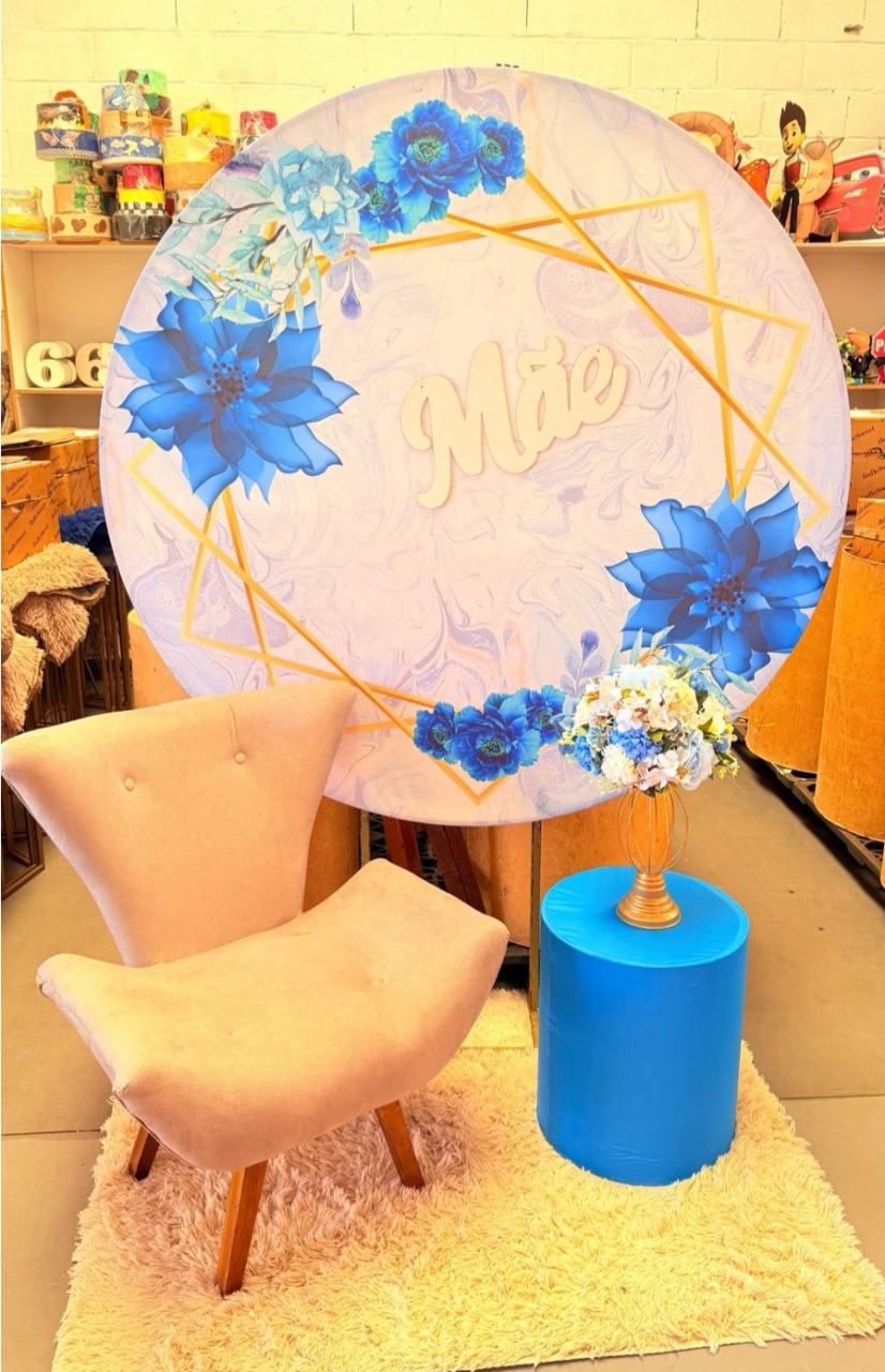 Flores Azul + Poltrona ( Dia das Maes)  - suh pegue monte 