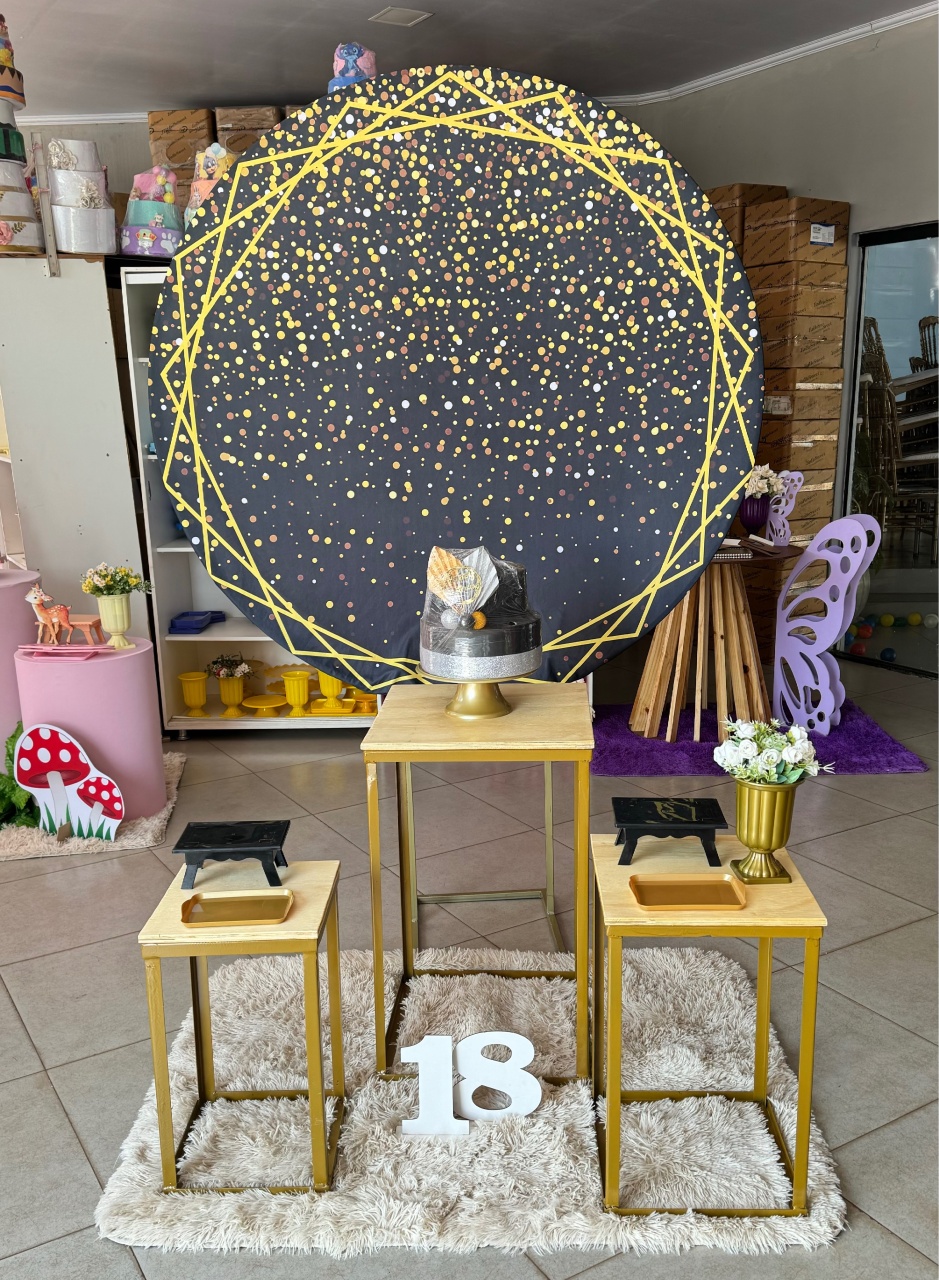 Preto Glitter 1 + Mesas Douradas  - suh pegue monte 