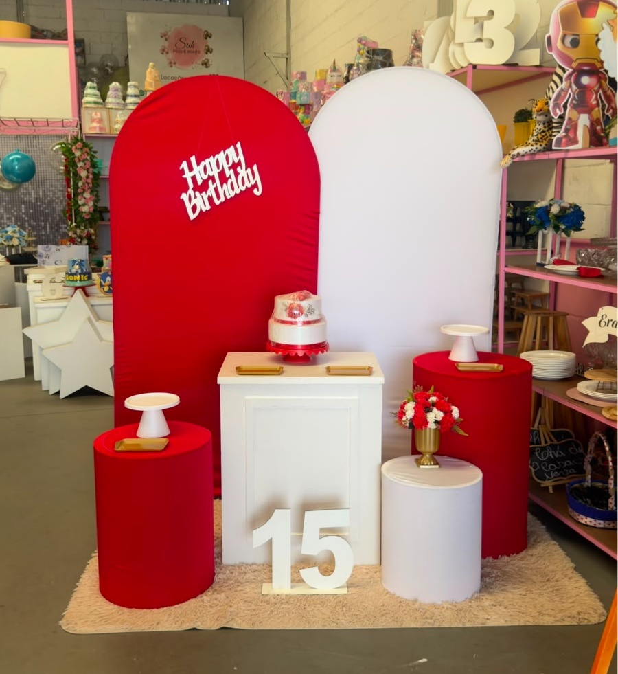 Romano Vermelho+Branco Com Bomber Branco+Happy Mdf Branco - suh pegue monte 