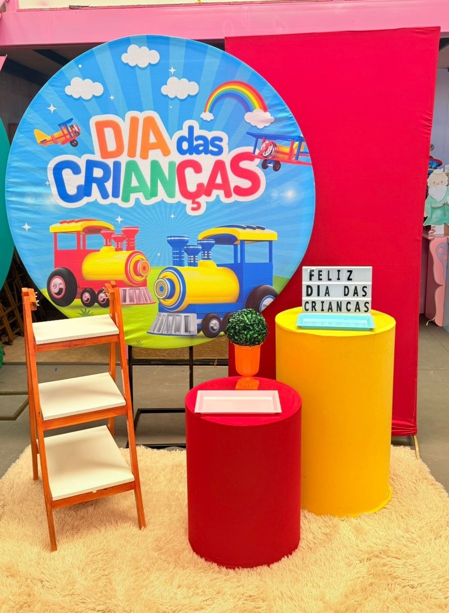 Dia das Crianças +Lateral Vermelho+ Escadinha  - suh pegue monte 
