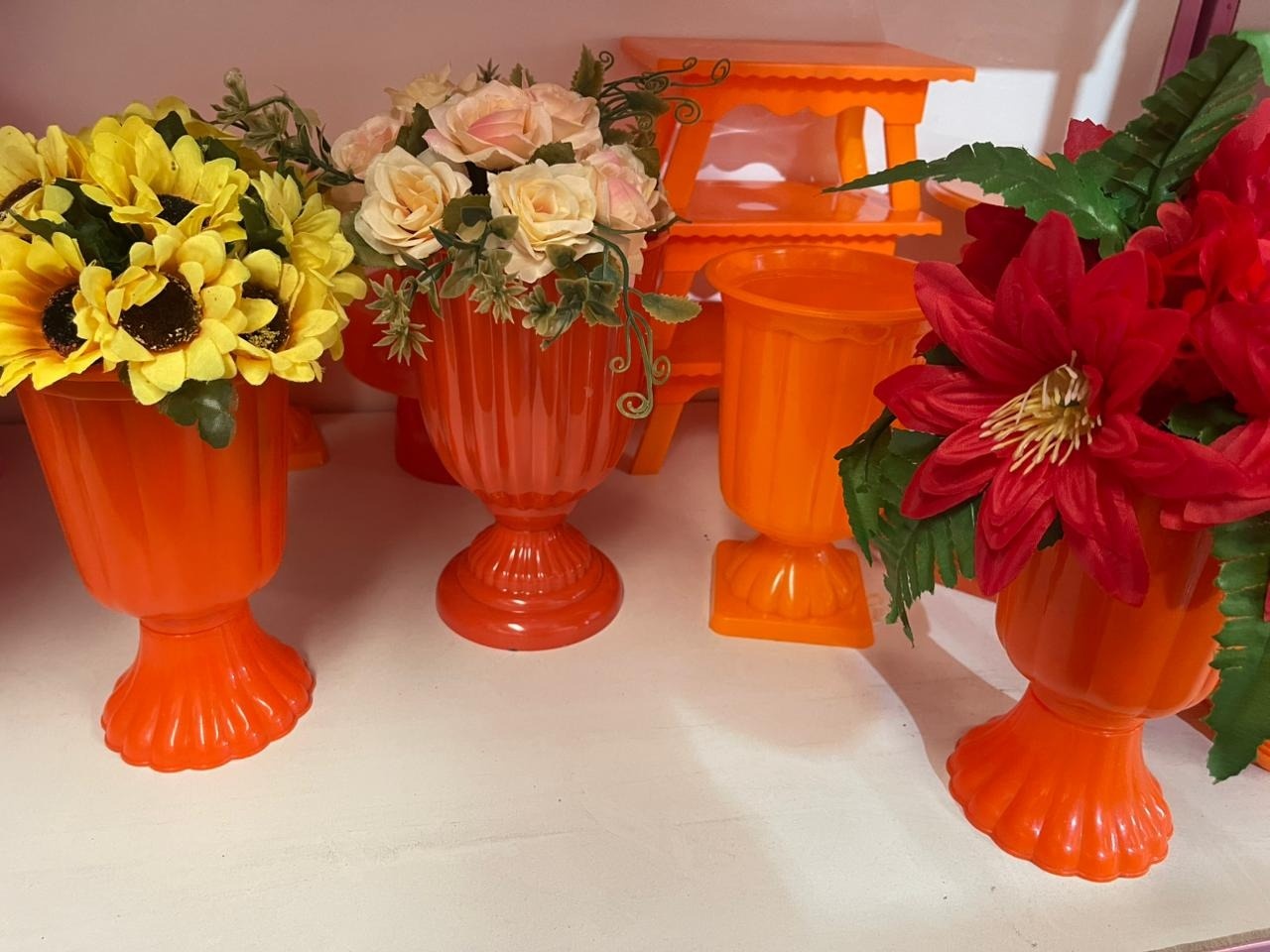 Vasinho Laranja  Com Buchinha/Flor    - suh pegue monte 