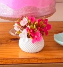 Vasinho Mini Branco + Flor  - suh pegue monte 