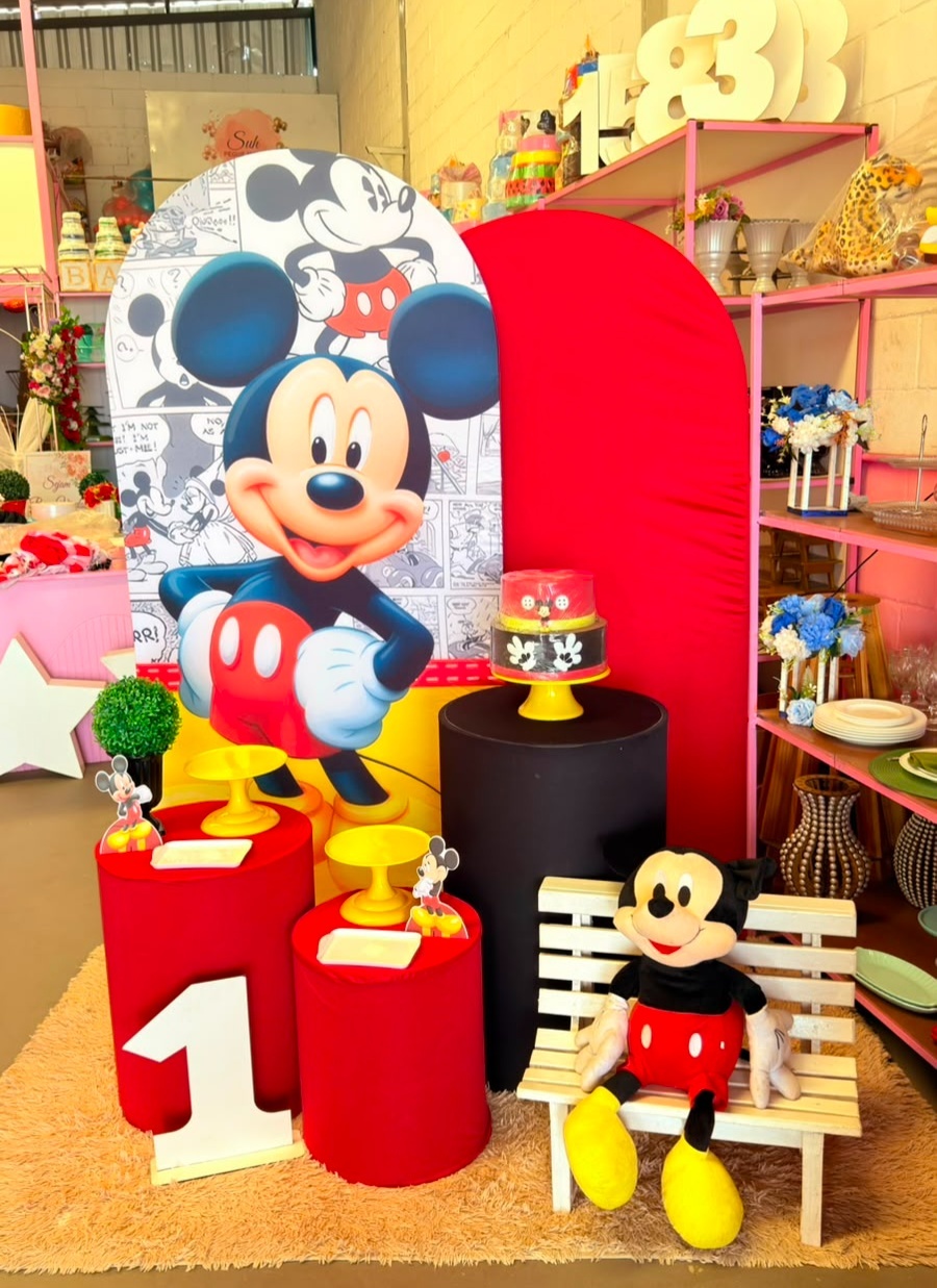 Romano Mickey + Romano Vermelho E Banquinho de Assento - suh pegue monte 