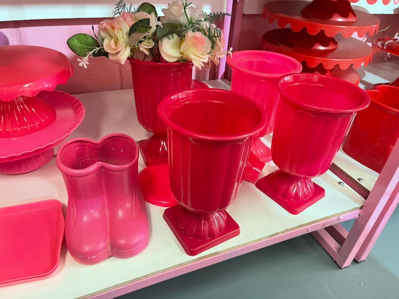 Vasinho Pink Com Buchinha/Flor   - suh pegue monte 