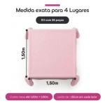 Forro de Mesa 4 Lugares Preto (Mesa Posta) Tradicional - imagem 2