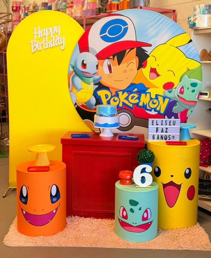 Pokemon + Romano Amarelo + Letreiro  - suh pegue monte 