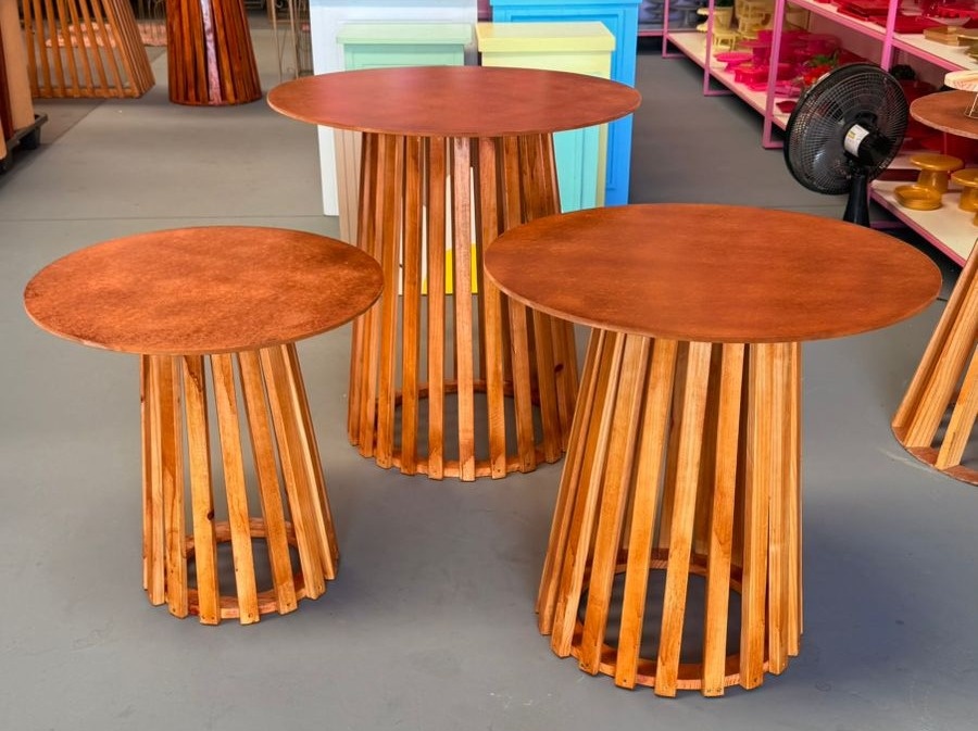 Trio de Mesa Rustica 6 - suh pegue monte 