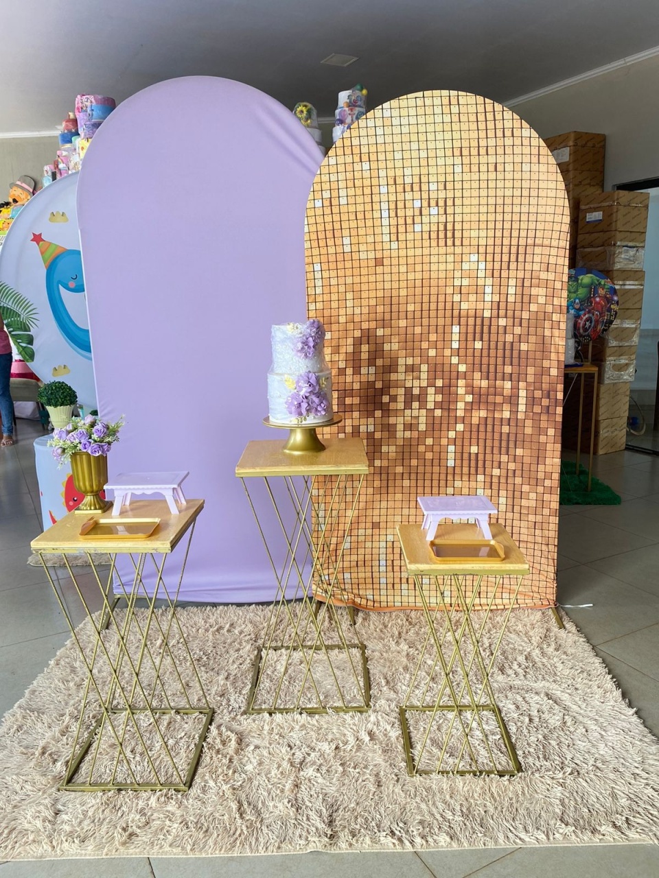 Romano Lilas + Dourado Com Trançada  - suh pegue monte 