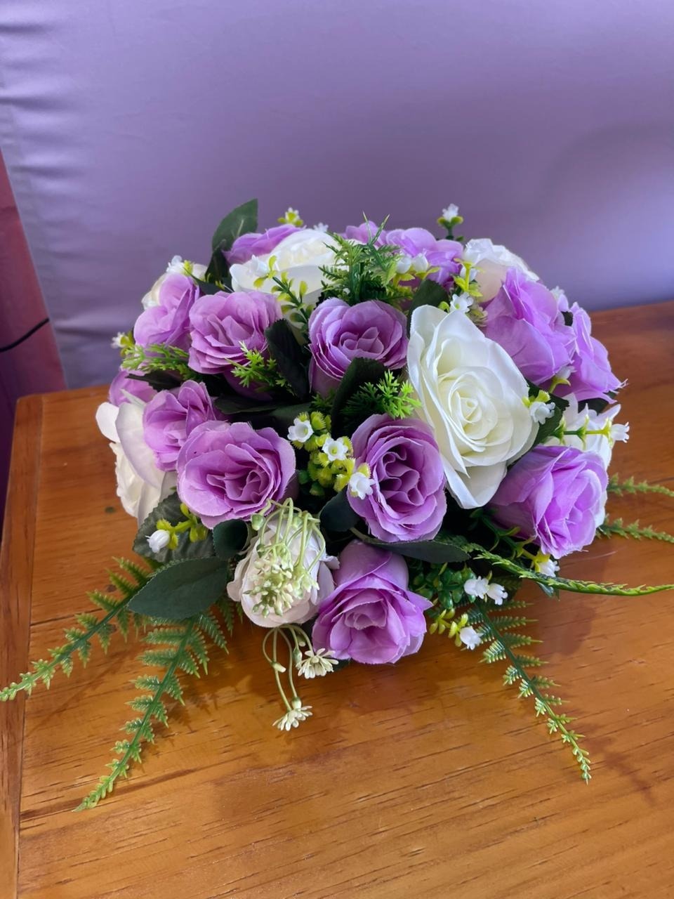 Arranjo de Mesa Lilas - suh pegue monte 