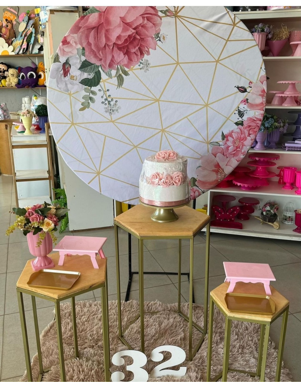 Flores Escuras  - 1,30Cm + Mesa Sextavada  - suh pegue monte 