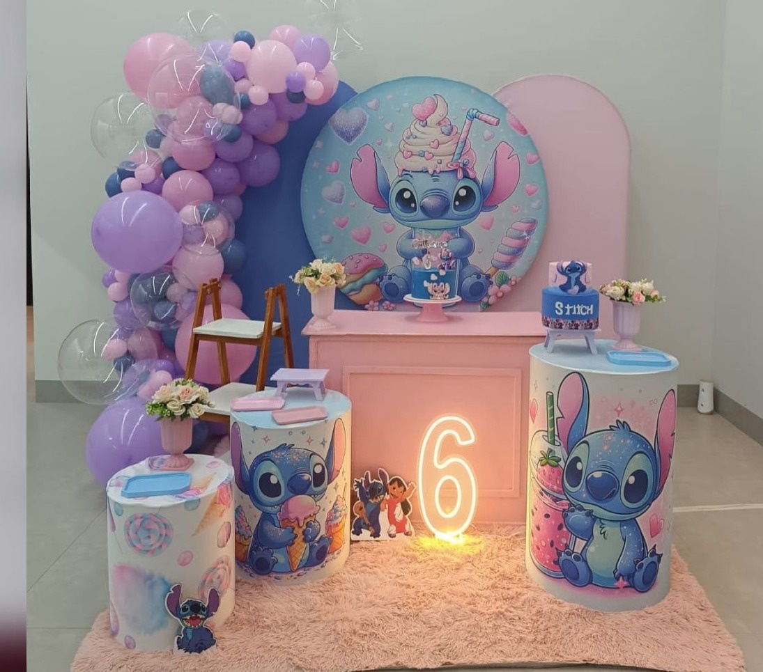 Stitch 4 + Romano Azul E Rosa  - suh pegue monte 