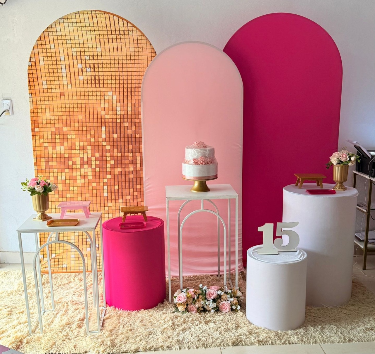 Romanos Pink, Dourado E Rosa Bebe + Meia Lua - suh pegue monte 
