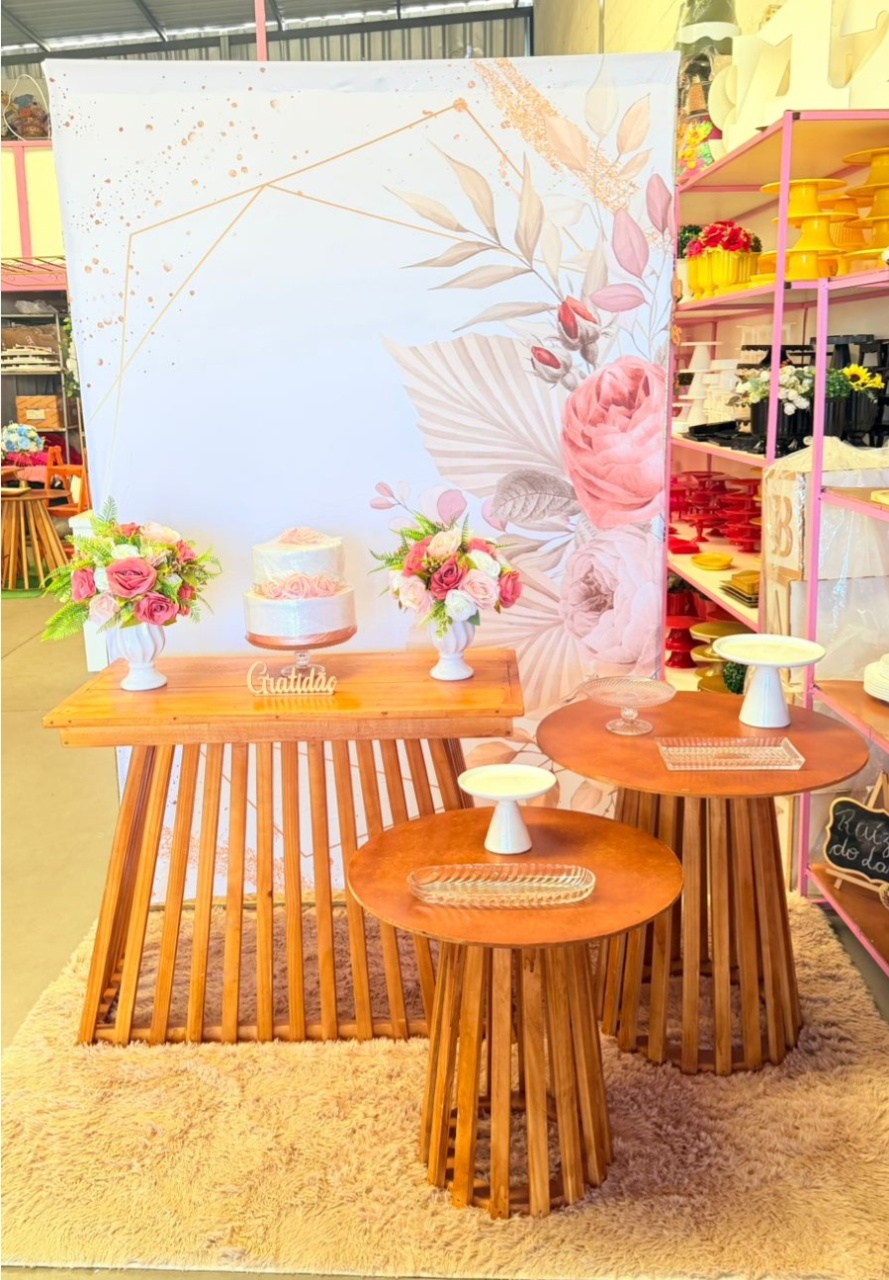 Retangular Flores Rose E Rustica 5 G + Acervos Luxo    - suh pegue monte 