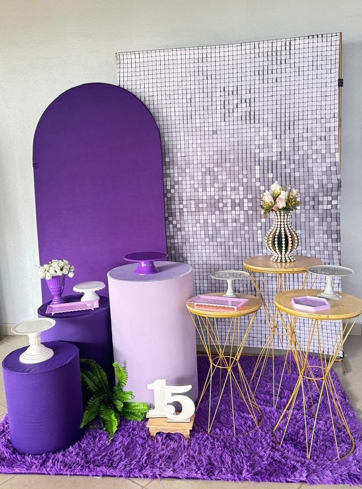 Romano Roxo + Retangular Prata + Redondas - suh pegue monte 