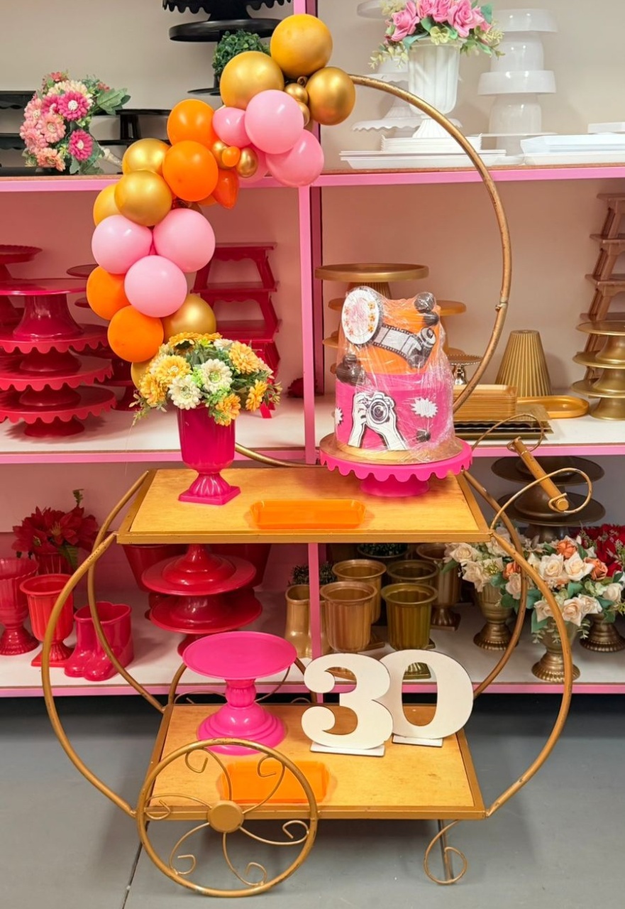 Festa Na Mesa +Carrinho 2 (Pink E Laranja)  - suh pegue monte 