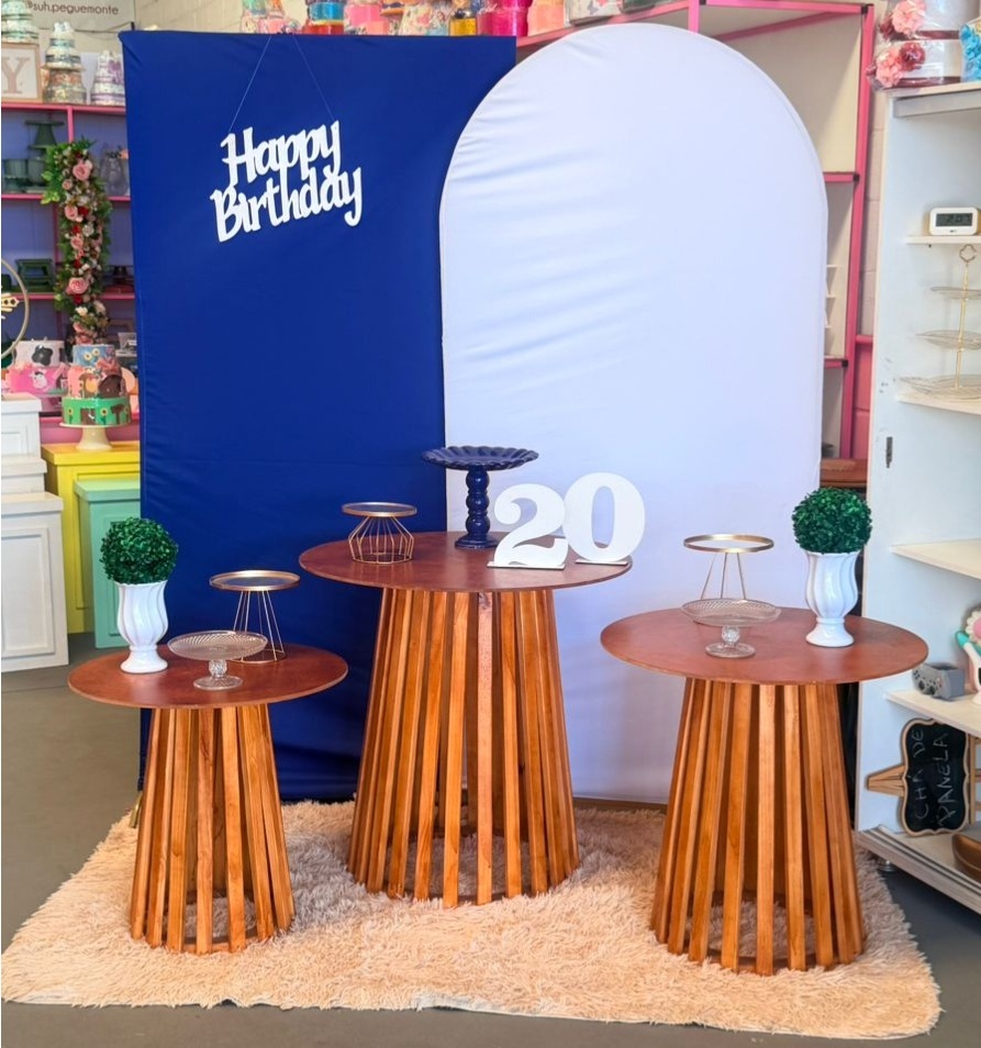 Lateral Azul  + Romano Branco  E Mesas Rustica 6 + Happy Mdf (Masculino) - suh pegue monte 