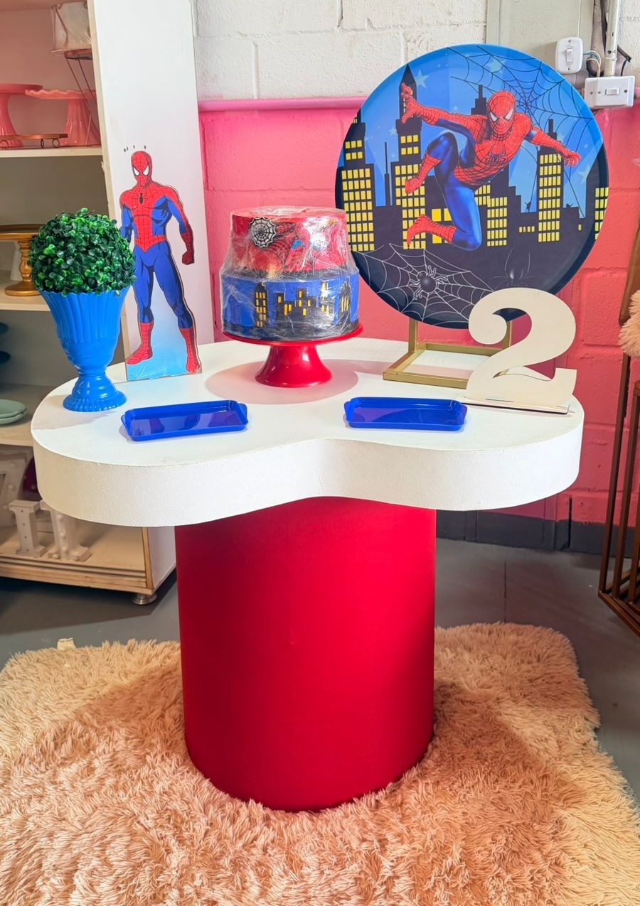 Festa Na Mesa Homem Aranha + Cilindro Organico G  - suh pegue monte 